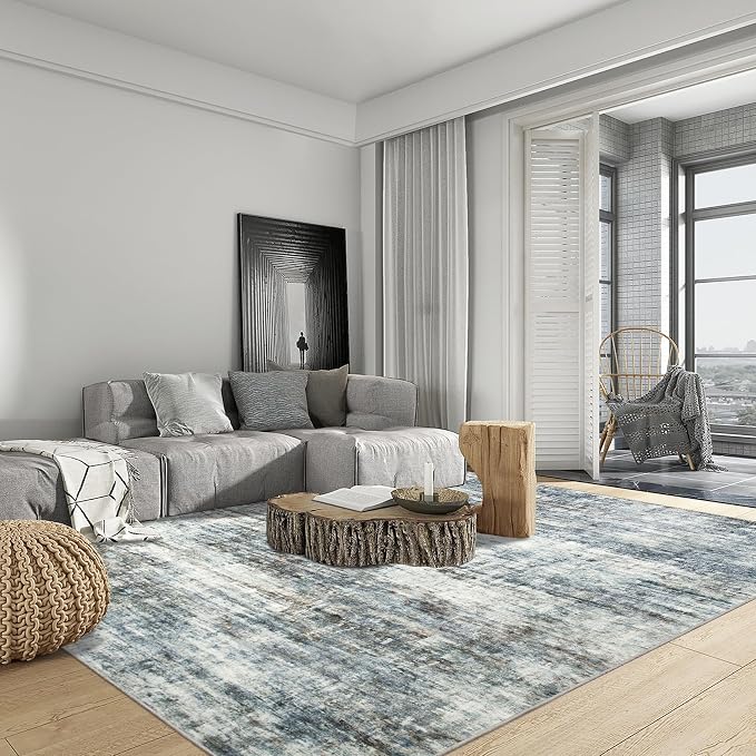 10x14 Area Rugs Washable Rug: Modern Abstract Living Room Rug Soft Anti-Skid - Image 5