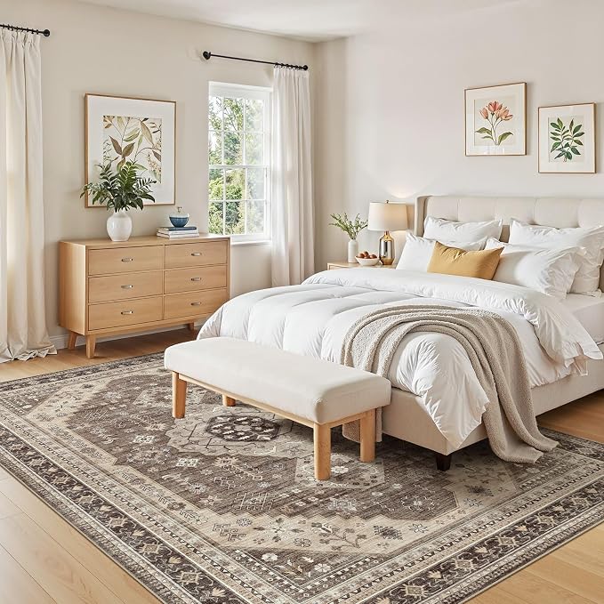 10x12 Washable Area Rug, Large Rugs - Image 7