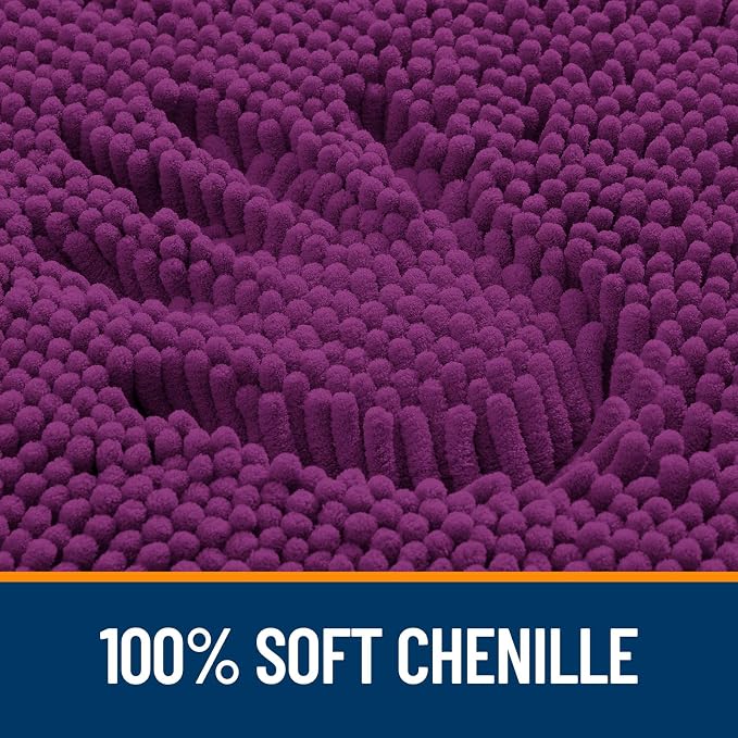 OLANLY Bathroom Rugs 36x24, Extra Soft Absorbent Chenille Bath Rugs, Rubber - Image 3