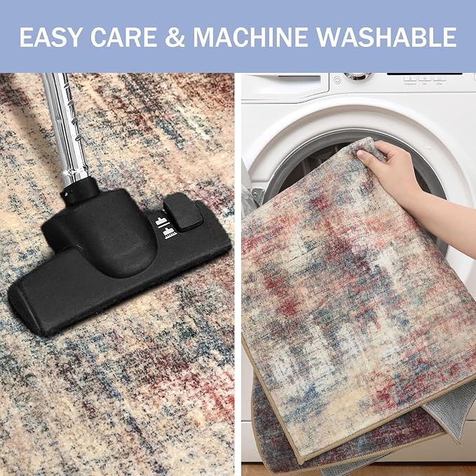 IOHOUZE Abstract Area Rug 4x5 Ft Washable Rugs - Image 3