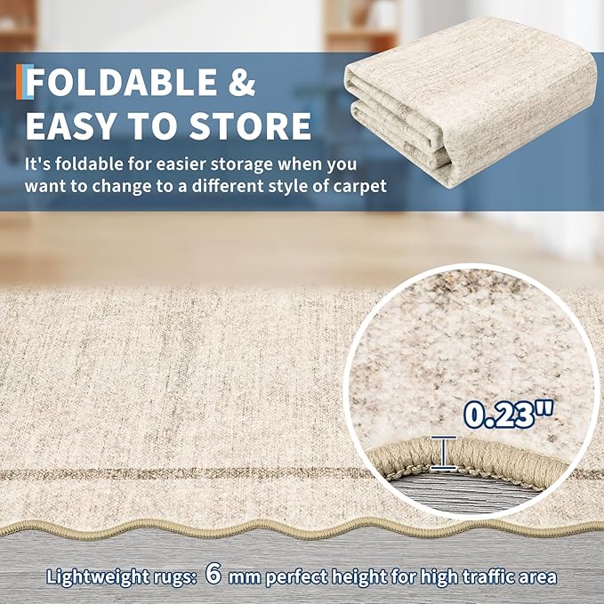 GarveeHome Scalloped Large Living Room Area Rug 8x10 - Image 8