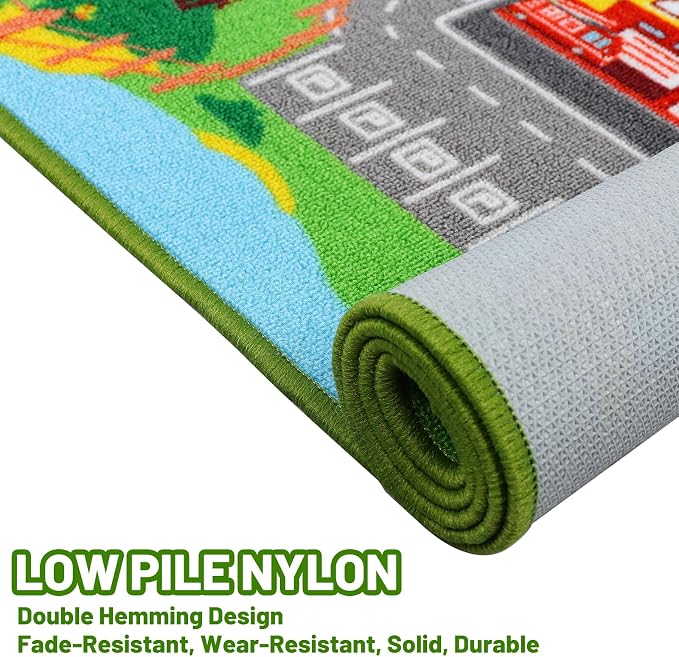 Kids Carpet Playmat Rug 118"x78.7", Car Rug - Image 5