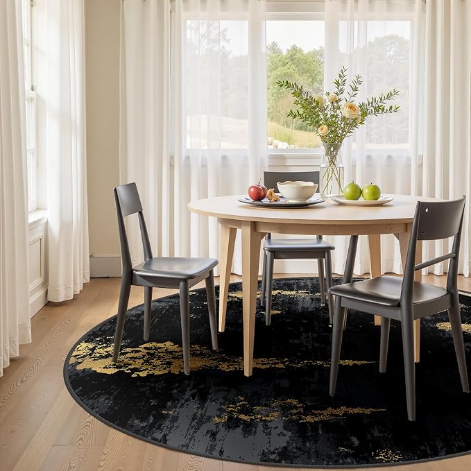 RELEANY Washable Area Rugs 6ft Non-Slip Modern Abstract Soft - Image 2