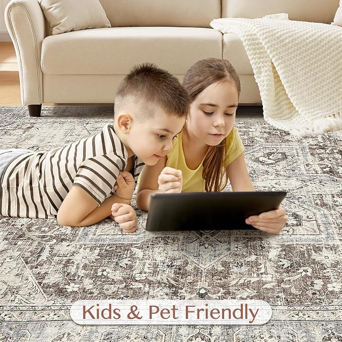 Tortania 8' Round Area Rug Living Room Rugs - Image 7