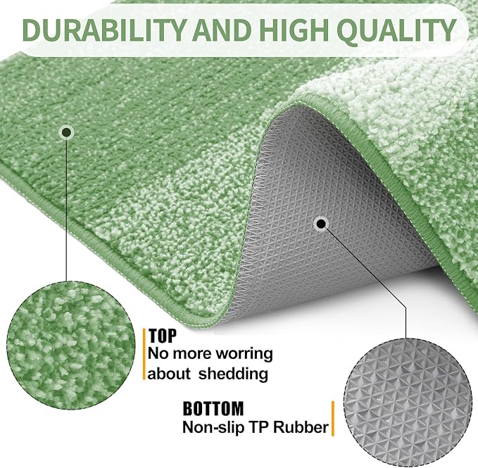 Kitinjoy Indoor Outdoor Door Mat, 48x30 Non-Slip Absorbent Dirt Trapper - Image 3