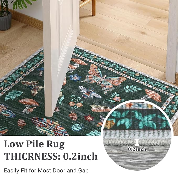 Mushroom 9x12 Rug for Living Room Non Slip Washable 9 x 12 Rug for Bedroom - Image 7