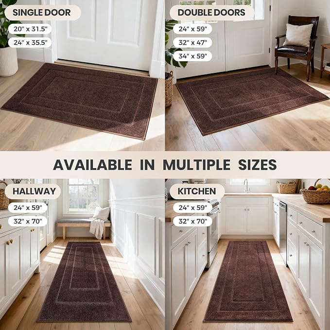 PURRUGS Dirt Trapping Door Mat 24" x 35.5", Non-Slip/Skid Machine Washable - Image 9