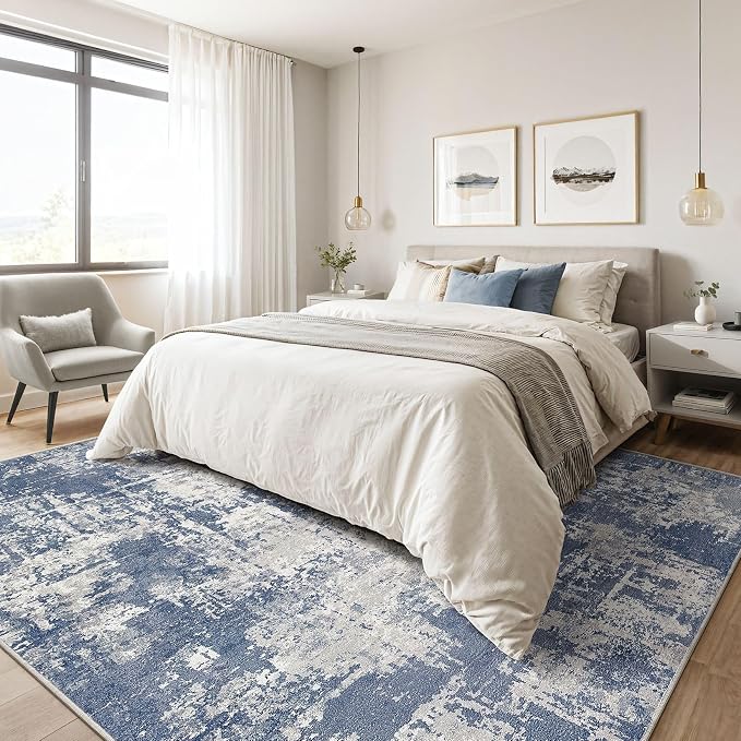 6x8 Area Rug Living Room: Washable Large Abstract Modern Soft Rug Stain - Image 4
