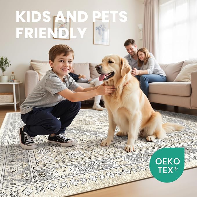 zesthome 6x9 Area Rug, Super Soft Washable Rugs - Image 7