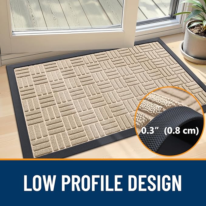 OLANLY Front Door Mat Outside Entrance 71x23, Heavy Duty Sturdy Natural Rubber - Image 5