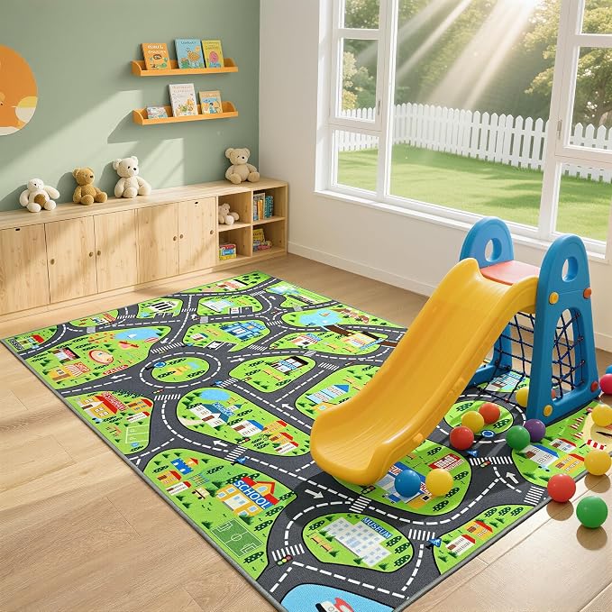 Kids Car Play Rugs by BBENRON