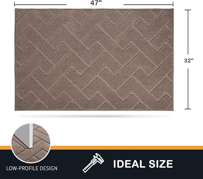 PURRUGS Dirt Trapping Door Mat 32" x 47", Non-Slip Machine Washable Entry Rug - Image 2