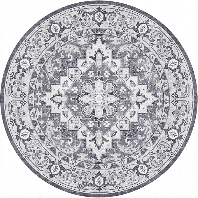 Lessymo 8FT Washable Round Area Rugs - Image 9