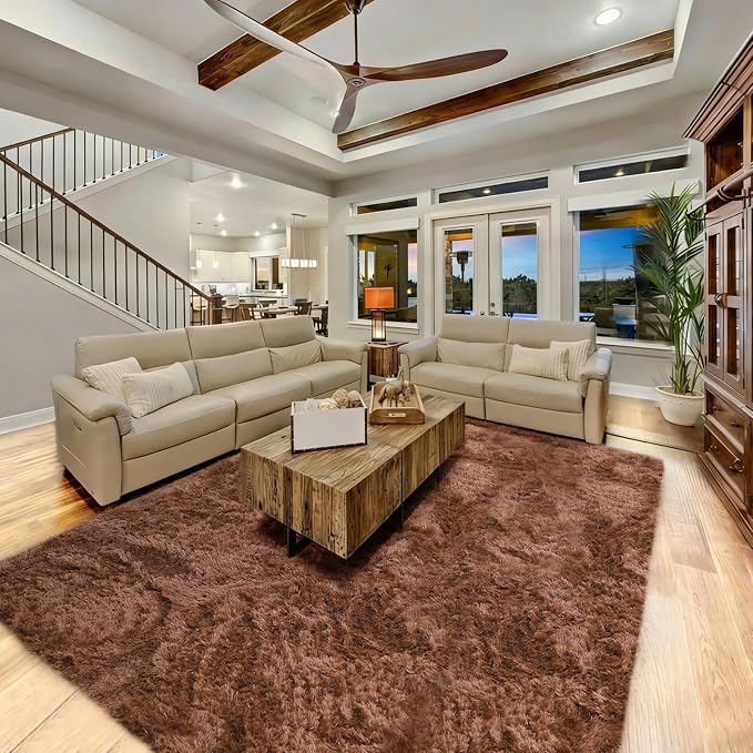 Large 9x12 Area Rug for Living Room, Soft Shag Rugs for Bedroom, Non-Slip Ultra by Mtandyx