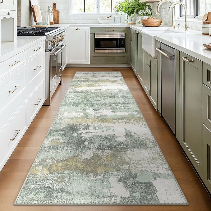 BEIMO Runner Rug for Hallway Kitchen, Soft Modern Abstract Throw Rugs, Low Pile by BEIMO