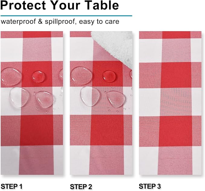 Checkered Tablecloth Square, 30 x 30 Inch - Image 3
