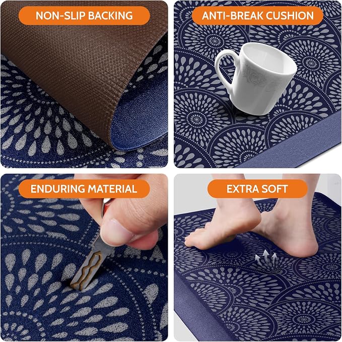Mattitude 4/5 Inch Kitchen Mat, 20x34in Heavy Duty Ergonomic Comfort Foam - Image 4