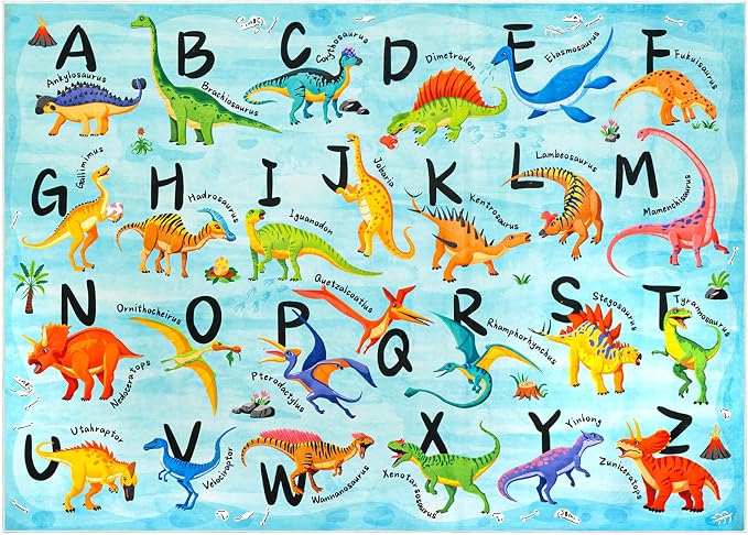 3x5 ABC Classroom Rug for Kids Playroom, Alphabet Rug - Image 4