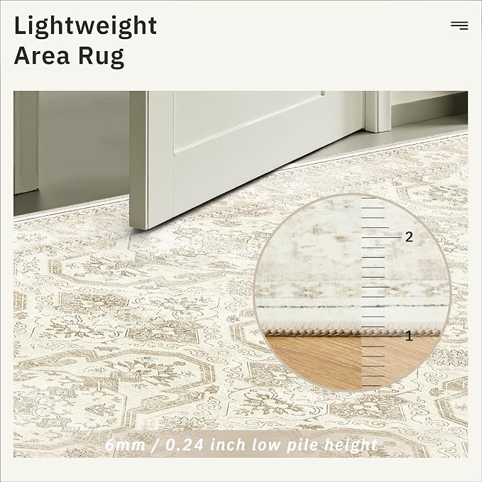 Soalmost 2x3 Washable Rugs for Kitchen, Powder Room Small Area Rug Non-Slip - Image 7
