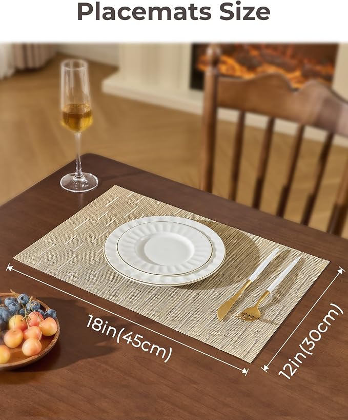 Leetaltree Light Brown Placemats Set of 4 - Image 4