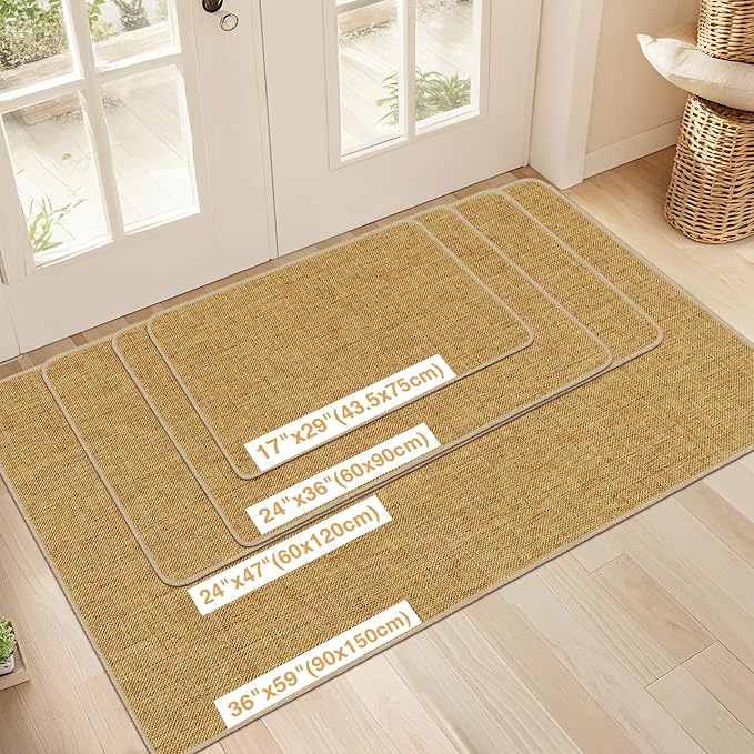 LEKEEPGO Ultra Thin Indoor Door Mat 24"x47", Low-Profile Door Mat Indoor - Image 2