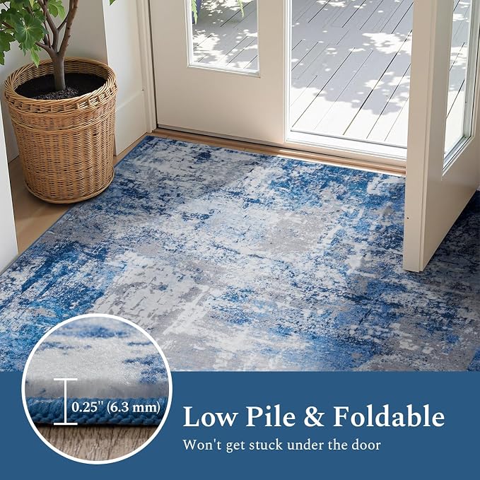 Rugflix 8x10 Area Rugs for Living Room, Washable Large Rug Stain-Resistant Low - Image 6