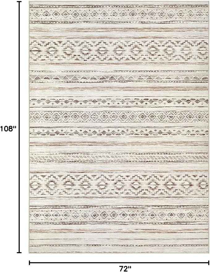 cotiled 6x9 Area Rugs Living Room Rug: Washable Boho Rugs - Image 2