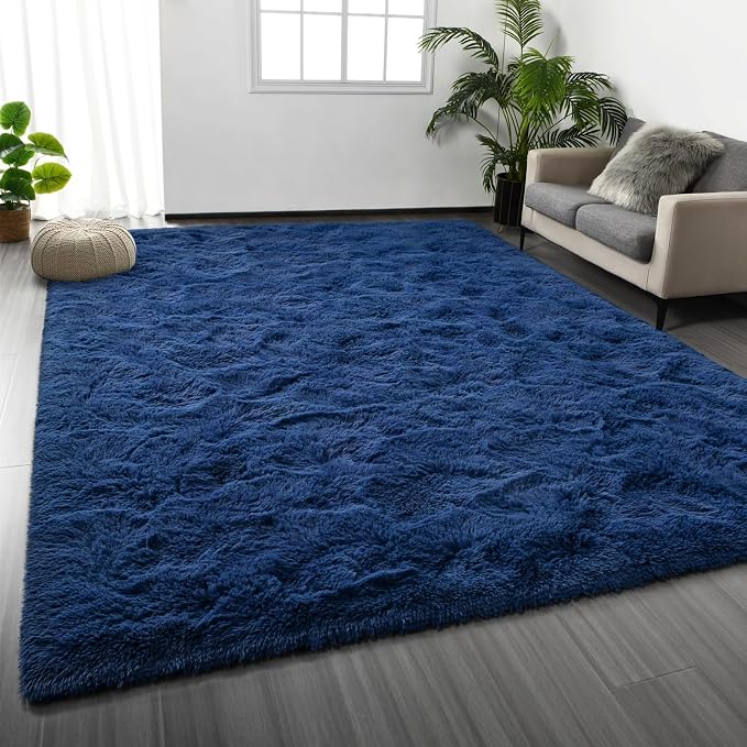 Deerhoo Large Shag Area Rugs 8 x 10, Plush Fuzzy Rugs by Deerhoo
