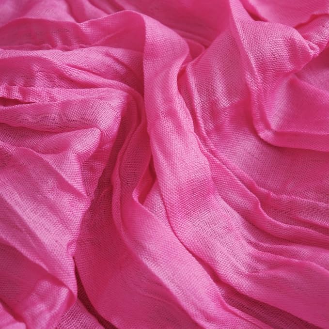 Asee'm 12pcs Hot Pink Cheesecloth Table Runner Summer 10FT Fuchsia Gauze | Boho - Image 5