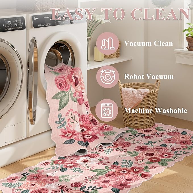 DUKINO 2x10 Runner Rug for Hallway, Washable Kitchen Rug - Image 6