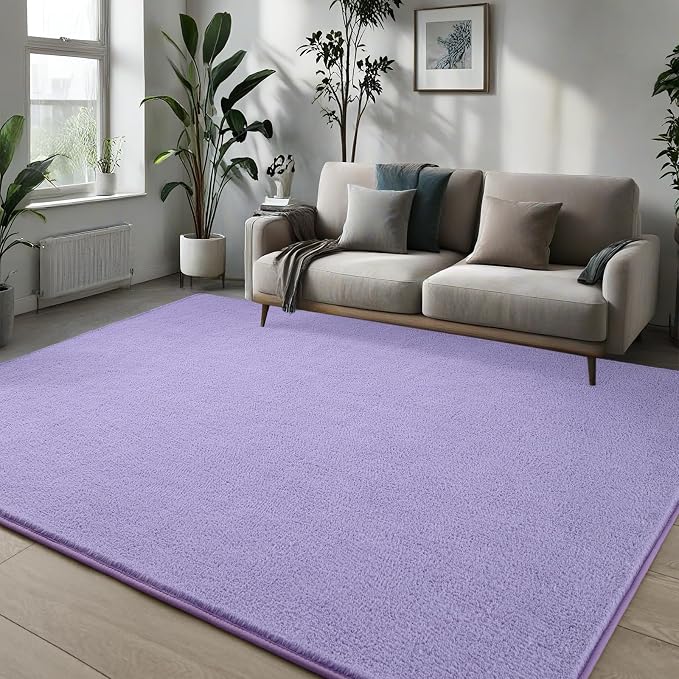 Pettop 5x7 ft Purple Area Rugs for Bedroom Living Room, Washable Memory Foam - Image 3