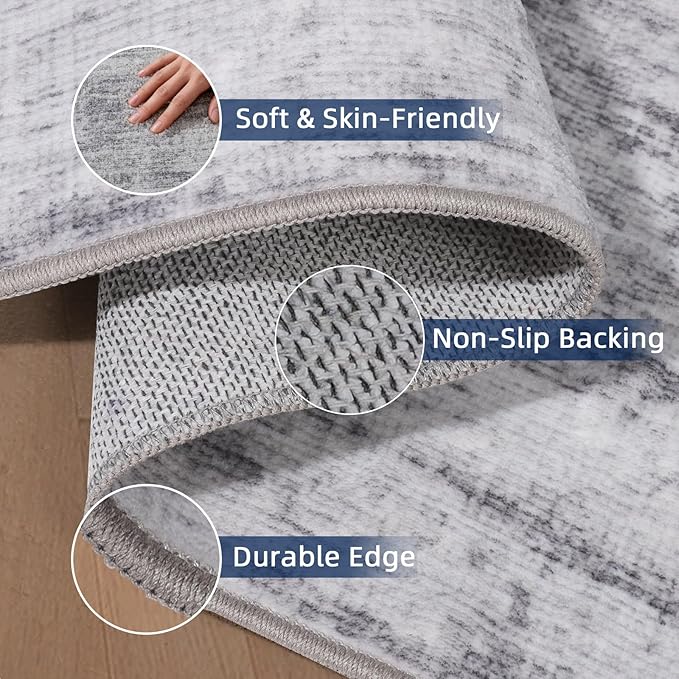 Area Rugs 9x12 for Living Room, Non-Slip Backing Machine Washable Rugs - Image 4