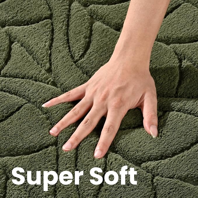 Macgace 5x7 Green Area Rug, Soft Shag Carpet, Washable Living Room Rugs - Image 5