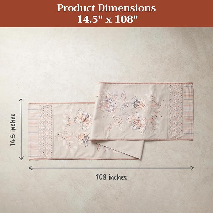 Maison d' Hermine Table Runner 100% Combed Cotton 14.5"x108" | Table Runners - Image 5