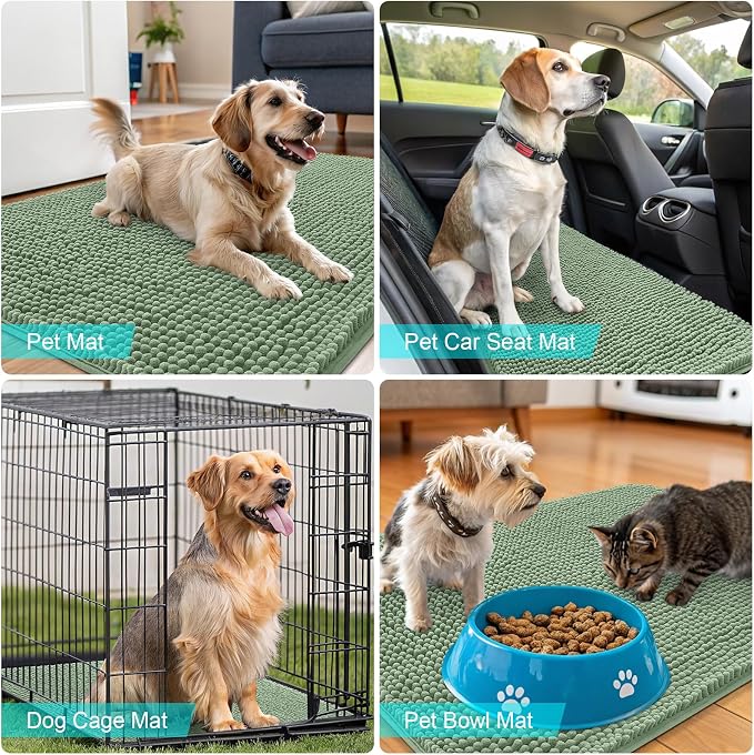 OLANLY Dog Door Mat for Muddy Paws 70x32, Absorbs Moisture and Dirt, Absorbent - Image 7