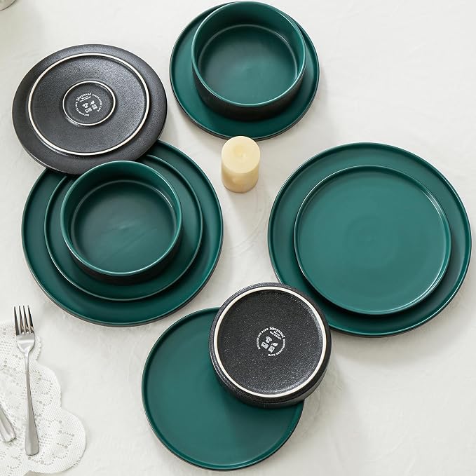 6 Piece Ceramic Plates and Bowls Sets - Image 6