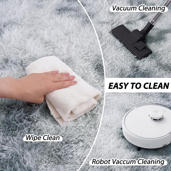Area Rugs for Living Room 6x9, Ultra Soft Fluffy Rug for Bedroom, Modern Shaggy - Image 4