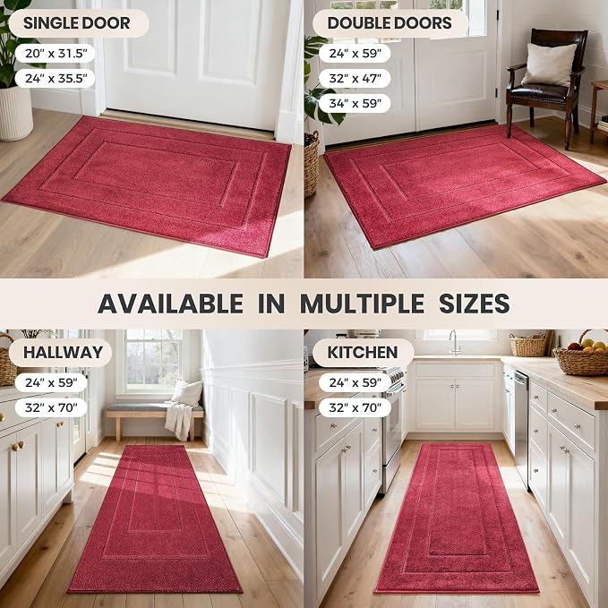 PURRUGS Dirt Trapping Door Mat 24" x 59", Non-Slip/Skid Machine Washable - Image 9