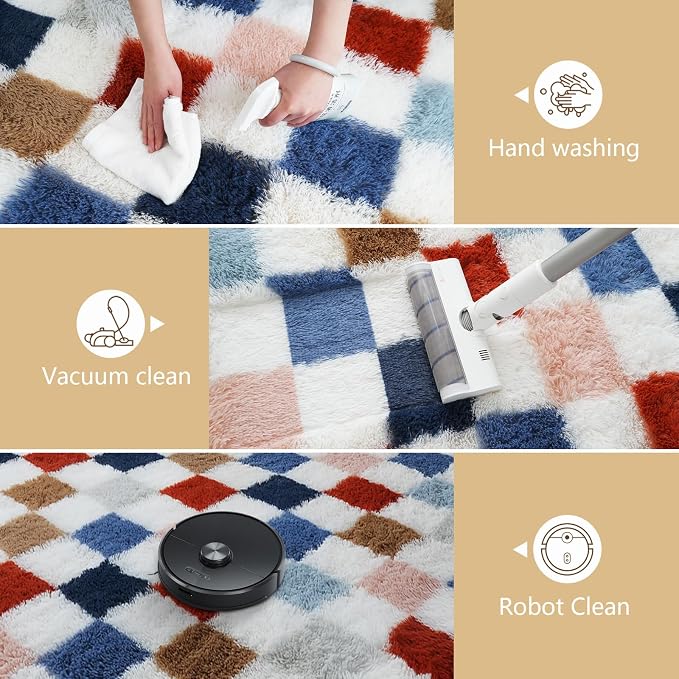 Shag Runner Rug for Bedroom Living Room 2x6 Upgrade Non-Slip Fluffy Soft - Image 7