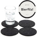 Graf Lantz - Bierfilzl Merino Wool Round Coasters Set of 4 - Charcoal - Absorbs by GrafLantz
