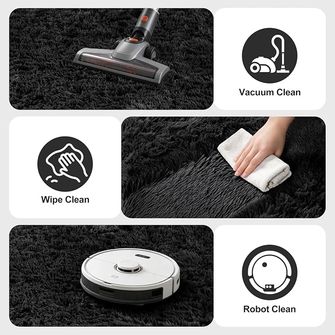Shag Area Rugs for Bedroom Living Room, 8X10 Ultra Soft Fluffy Area Rugs for - Image 6
