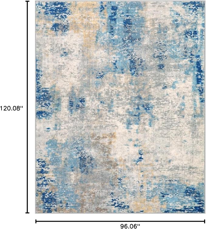 Lahome Modern Abstract Living Room Rug, Washable 8x10 Area Rugs - Image 2
