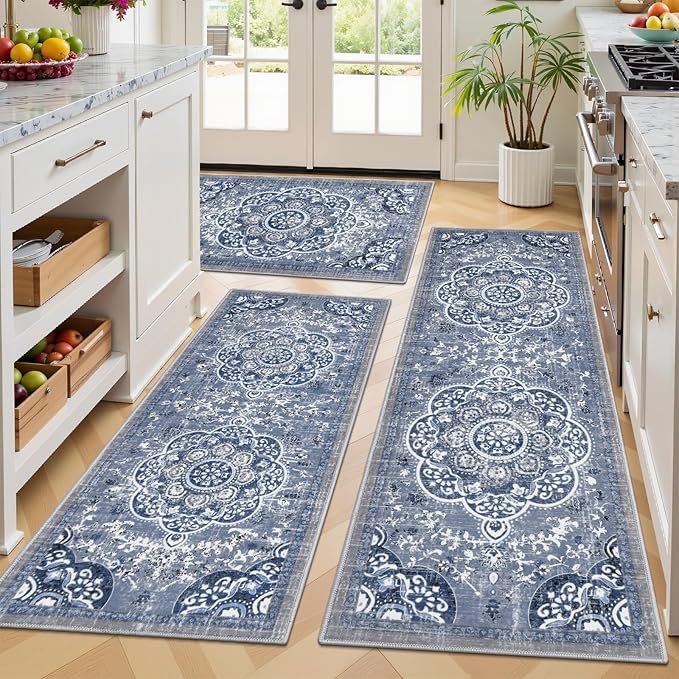 Ileading Boho Kitchen Rugs Sets 3 Piece by Ileading