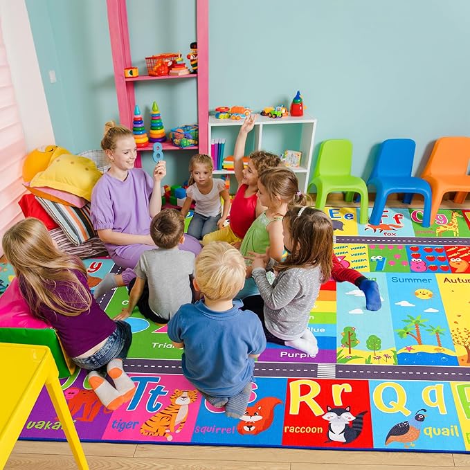 HOMORE Kids Rug, 10x14 Large Educational Rugs - Image 3