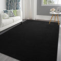Pettop 4x6 ft Black Area Rugs for Bedroom Living Room, Washable Memory Foam by Pettop