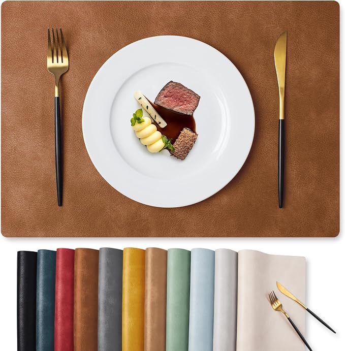 MOSAYT Vinyl Placemats Set of 8-12 X 17 Inch by MOSAYT