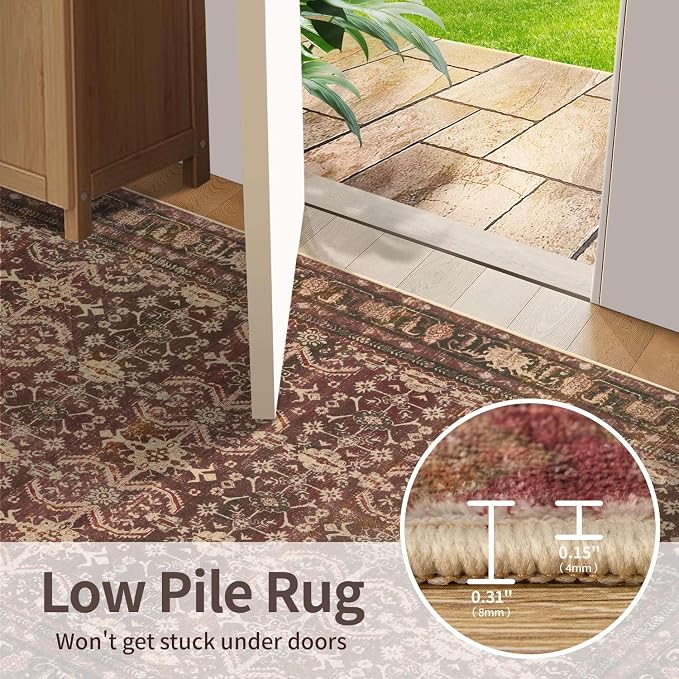Rugxara Oriental 5x7 Area Rugs for Living Room Bedroom, Vintage Washable - Image 7