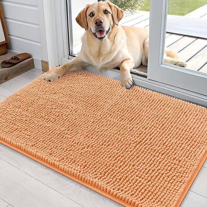 OLANLY Dog Door Mat for Muddy Paws 35x24, Absorbs Moisture and Dirt, Absorbent by OLANLY
