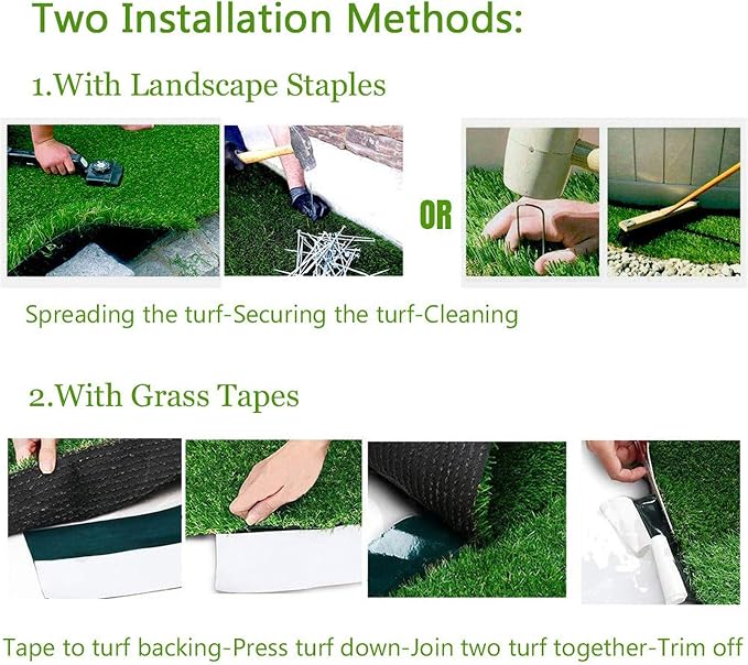 LITA Realistic Artificial Grass Turf Lawn Customized Size 4 x 63 Feet, 1.38" - Image 5