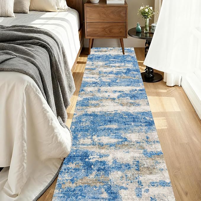 2x10 Runner Rug Non-Slip，Modern Abstract 10ft Washable Runner Rugs - Image 7